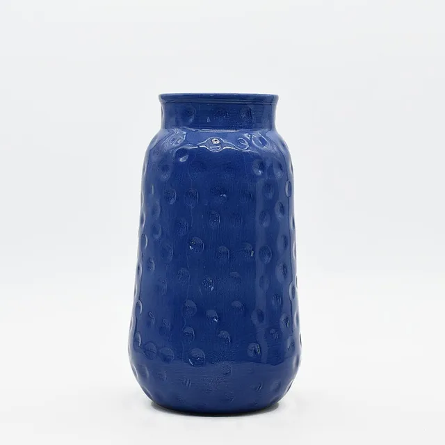 luisa-paix-o-vase-c-ramique-bleu-24-cm-fait-main-tour-de-potier image 1