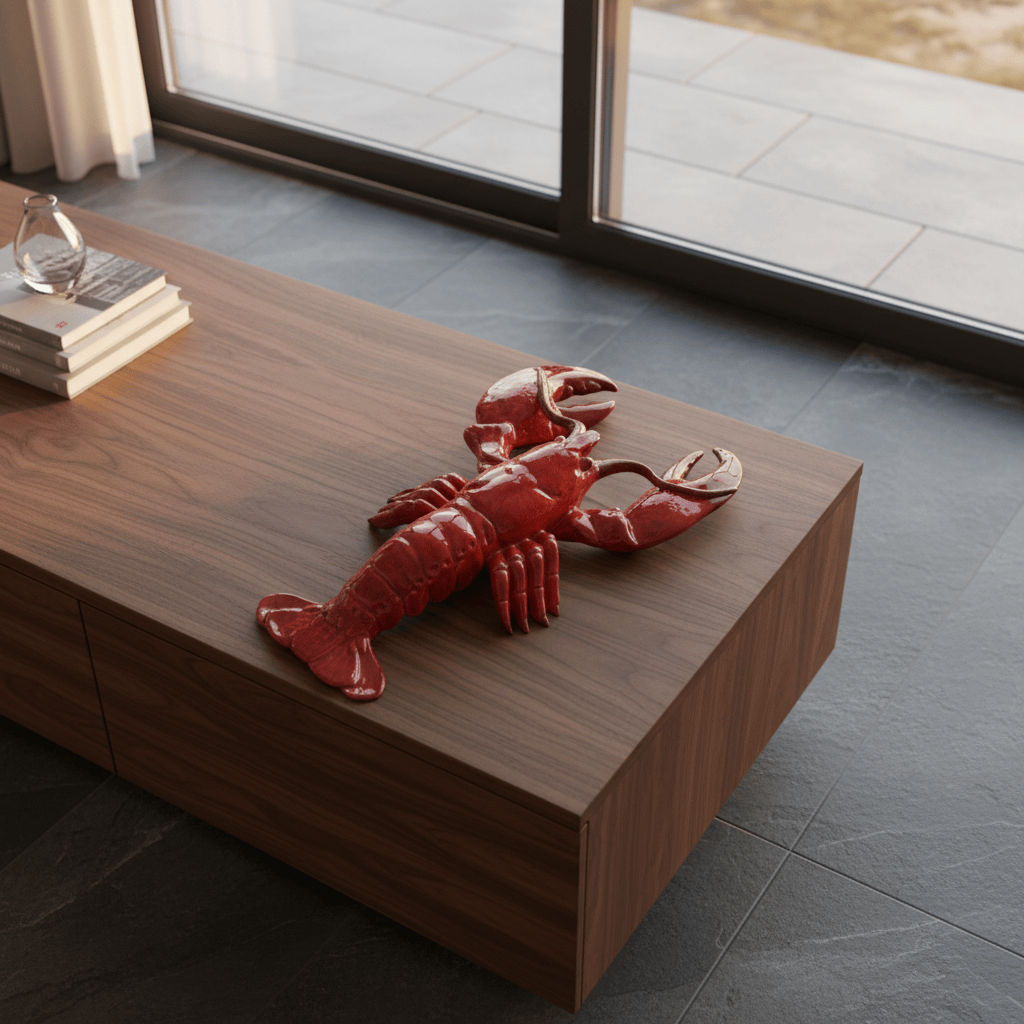 luisa-paix-o-homard-d-coratif-c-ramique-rouge-38-cm image 2
