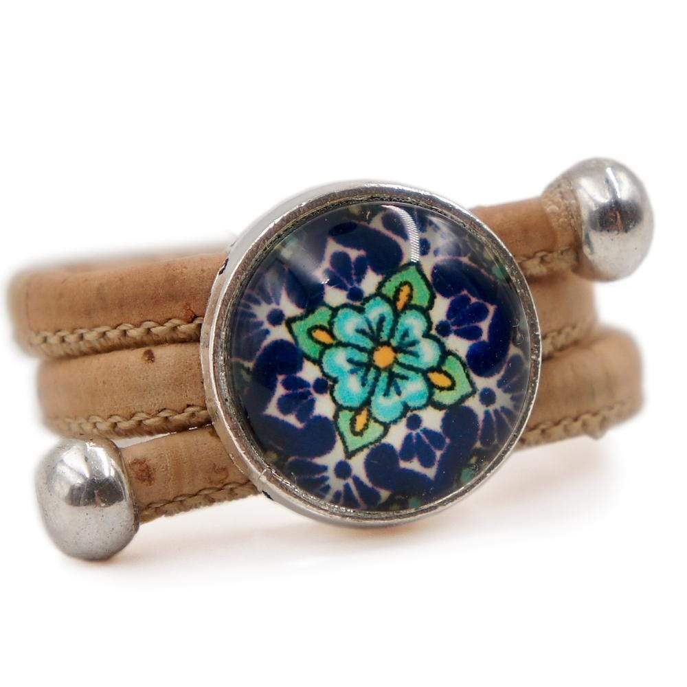 luisa-paix-o-bijoux-du-portugal-bague-azulejos-m-tal-verre-ajustable image 3
