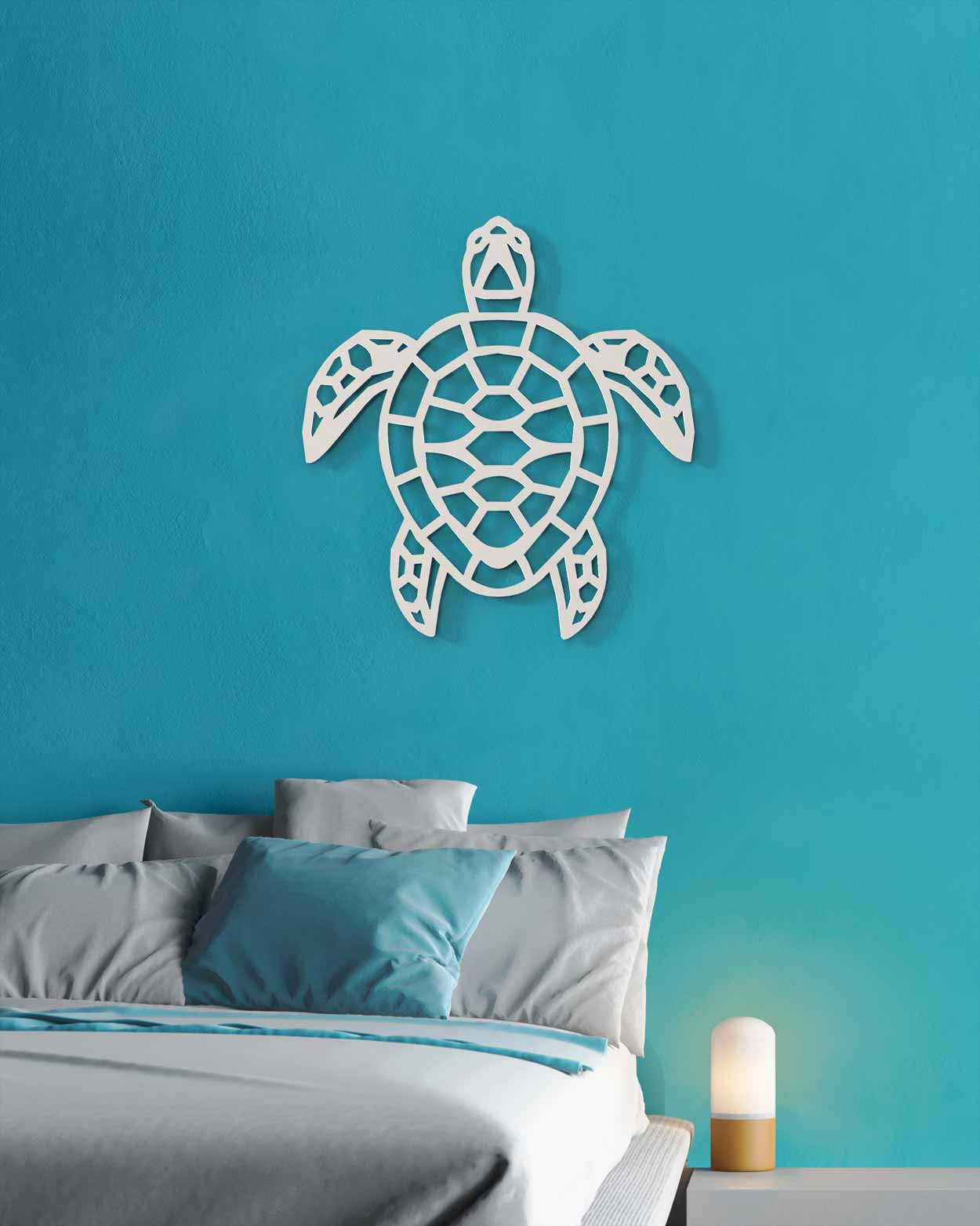 je-suis-art-one-line-tortue-d-coration-murale-m-tal-noir image 2