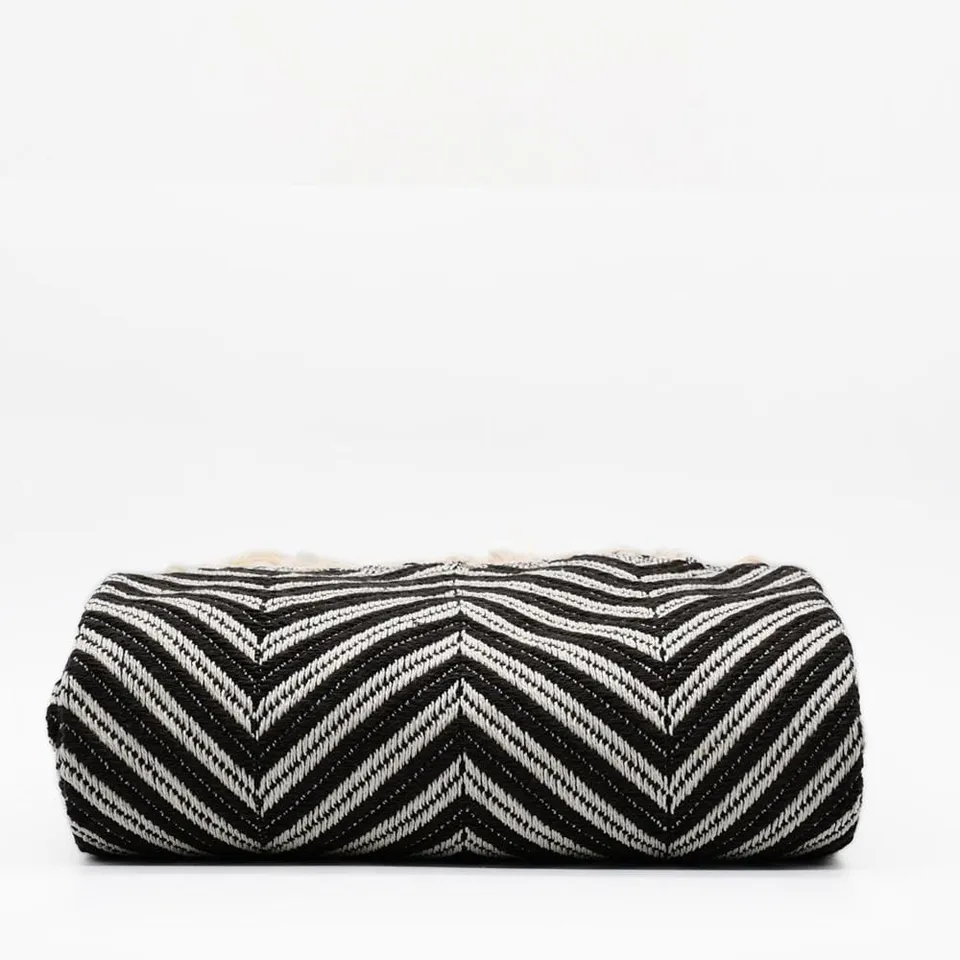 luisa-paix-o-espiga-plaid-coton-noir-200x135-cm image 1