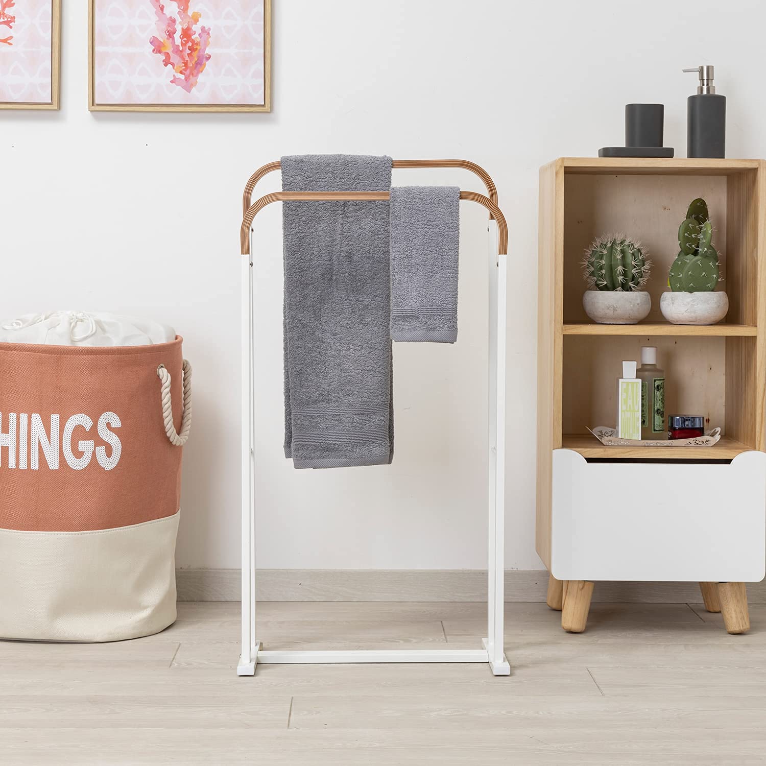 baroni-home-afrodite-lot-2-serviettes-coton-gris-55x100-40x55cm image 4