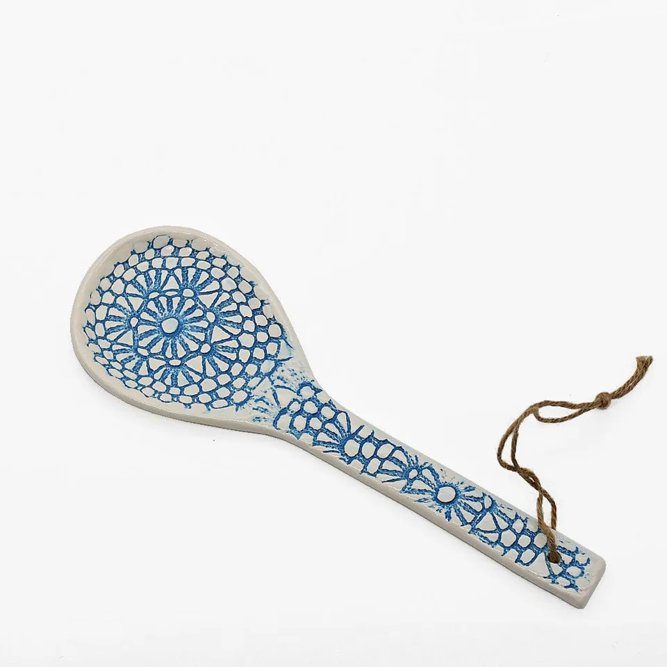 luisa-paix-o-renda-cuill-re-de-table-c-ramique-turquoise-25cm image 1