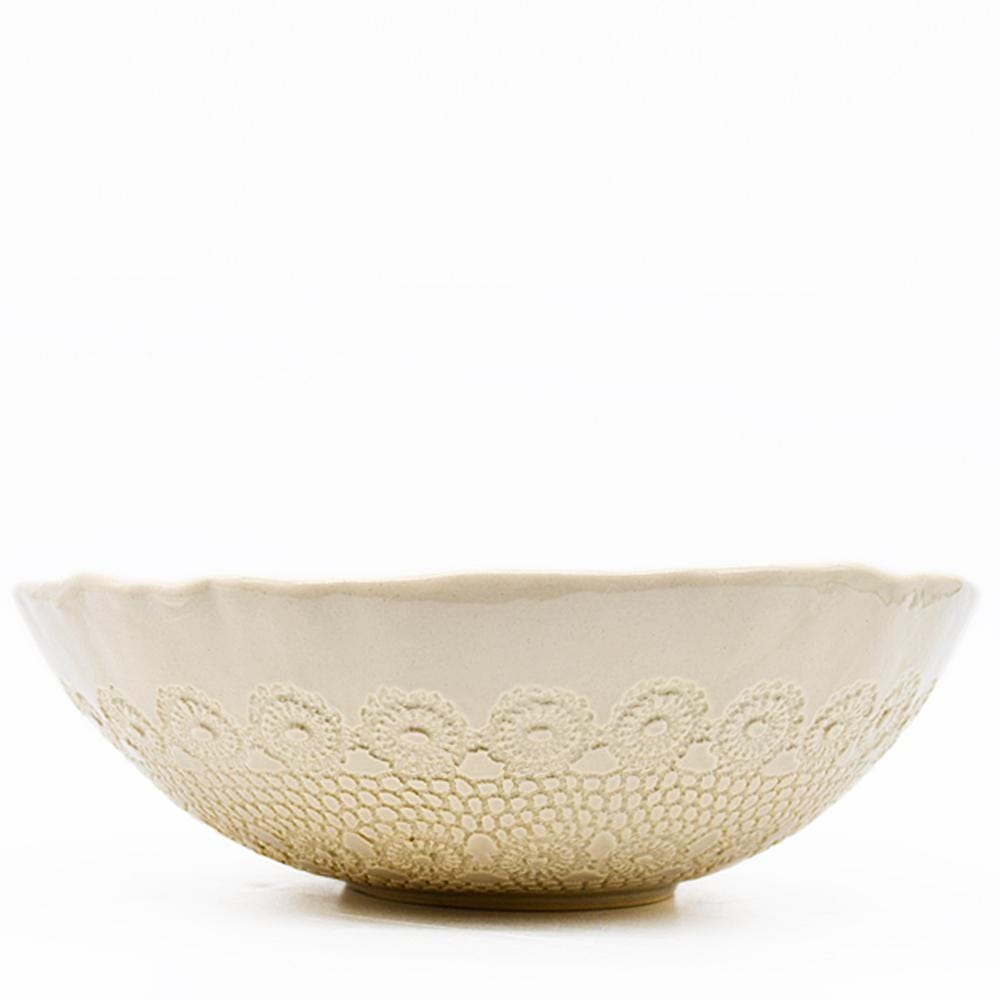 luisa-paix-o-vaisselle-portugaise-saladier-flores-beige-25-cm image 1