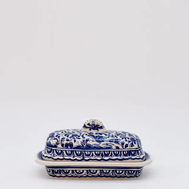 luisa-paix-o-vaisselle-beurrier-coimbra-bleu-cobalt-17-cm image 1