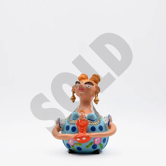prazeres-c-ta-boneca-barriguda-25cm-poup-e-c-ramique-robe-fruits image 1