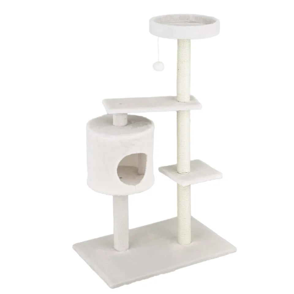 baroni-home-arbre-chat-cr-me-2-tages-niche-122-cm image 1