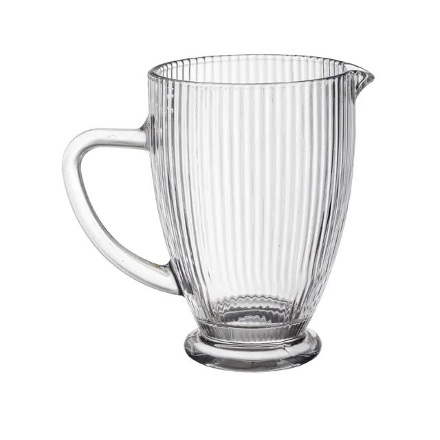 baroni-home-cucina-carafe-verre-1l-relief-transparent image 1