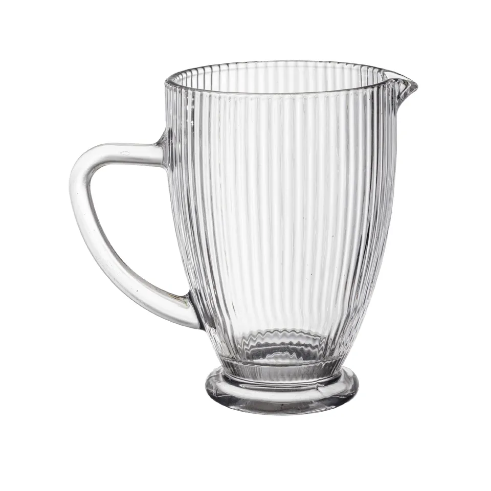 baroni-home-cucina-carafe-verre-1l-relief-transparent image 1