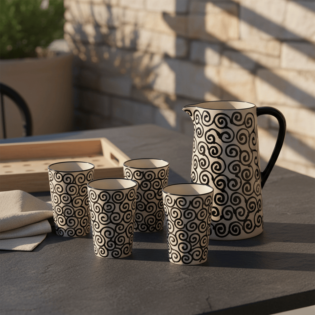 luisa-paix-o-redemoinho-mug-c-ramique-30-cl-noir-spirale image 2