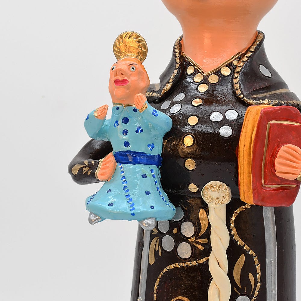 luisa-paix-o-s-o-ant-nio-50cm-statuette-c-ramique-pi-ce-unique image 3