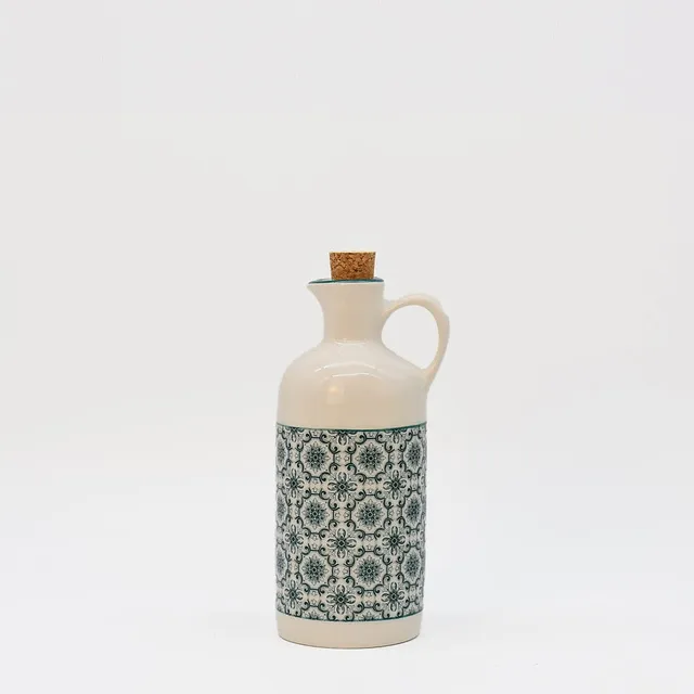 luisa-paix-o-padr-o-carafe-huile-c-ramique-verte-500-ml image 1