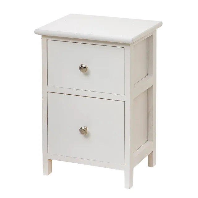baroni-home-mobili-e-mobiletti-table-de-chevet-blanc-2-tiroirs-30x24x43-cm image 1
