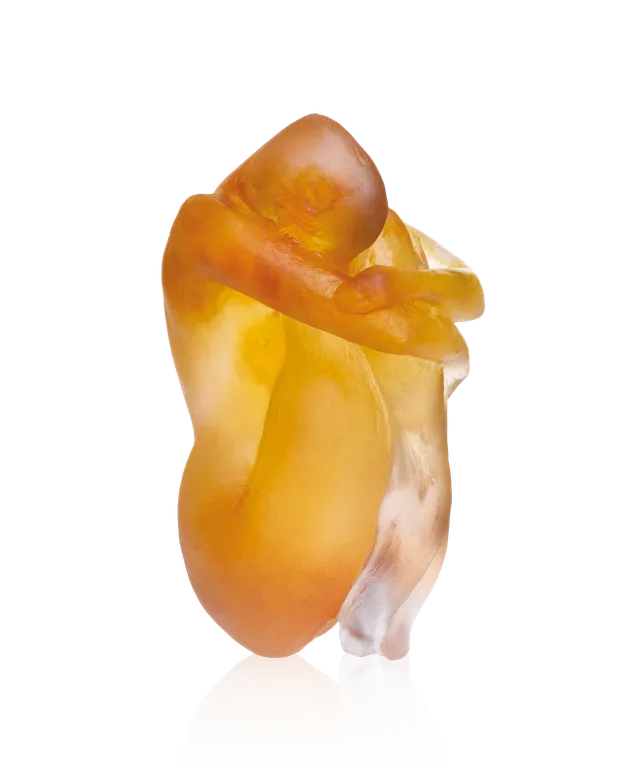 daum-art-cristal-secret-d-amour-mangaud-375ex-ambre image 1