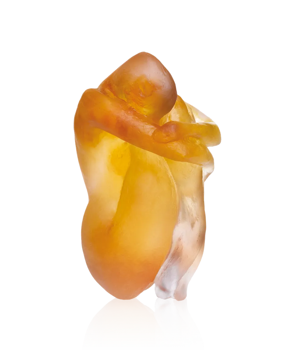 daum-art-cristal-secret-d-amour-mangaud-375ex-ambre image 1