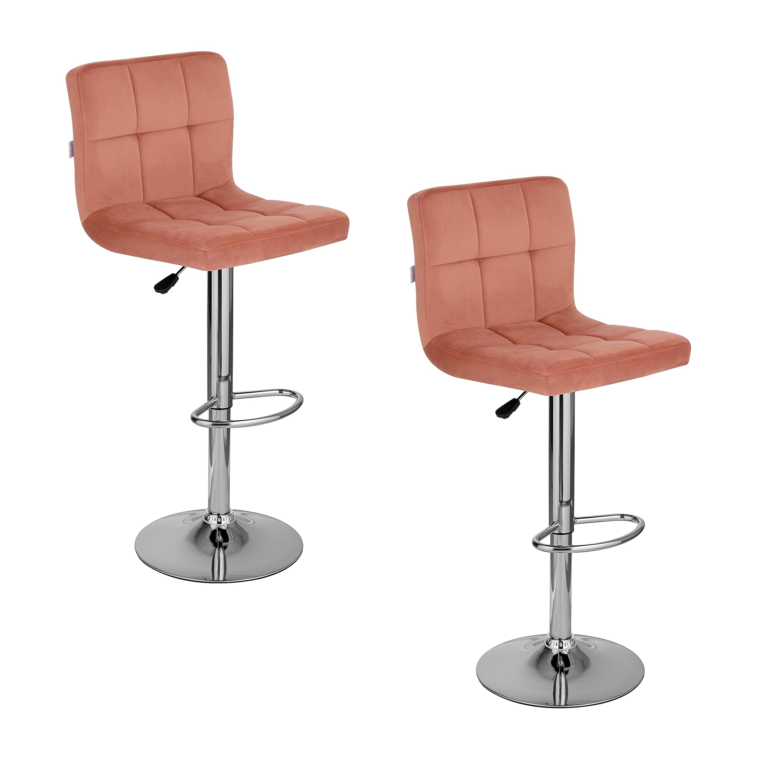 baroni-sedie-tabouret-bar-velours-p-trole-r-glable-lot-2 image 7