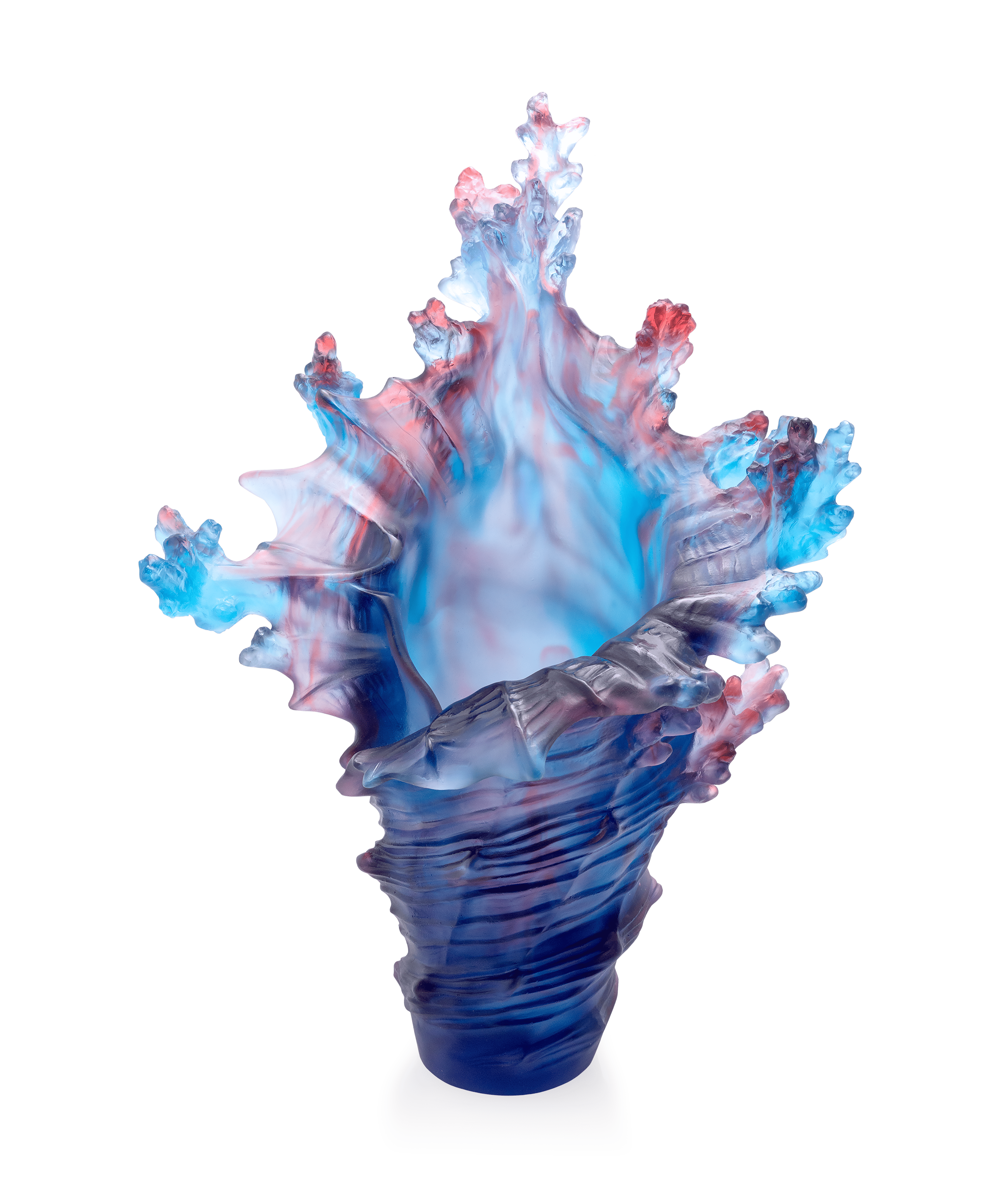 daum-univers-v-g-tal-mer-de-corail-vase-grand-mod-le-bleu-rouge image 1
