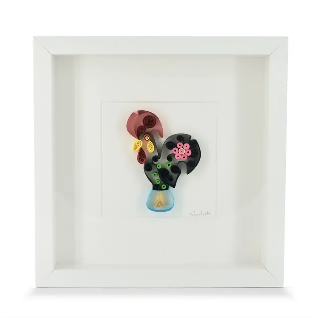 luisa-paix-o-coq-de-barcelos-tableau-paperolles-galo-25-cm-3 image 1