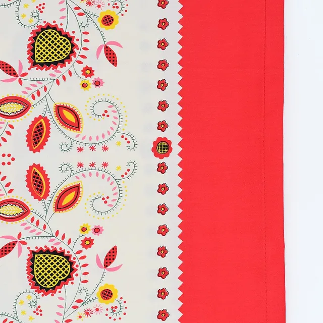 luisa-paix-o-galo-nappe-coton-rouge-rectangulaire-200x150cm image 1