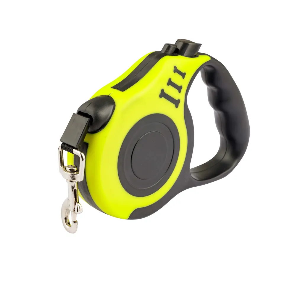 baroni-home-pet-laisse-r-tractable-5m-jaune-nylon-50kg image 1
