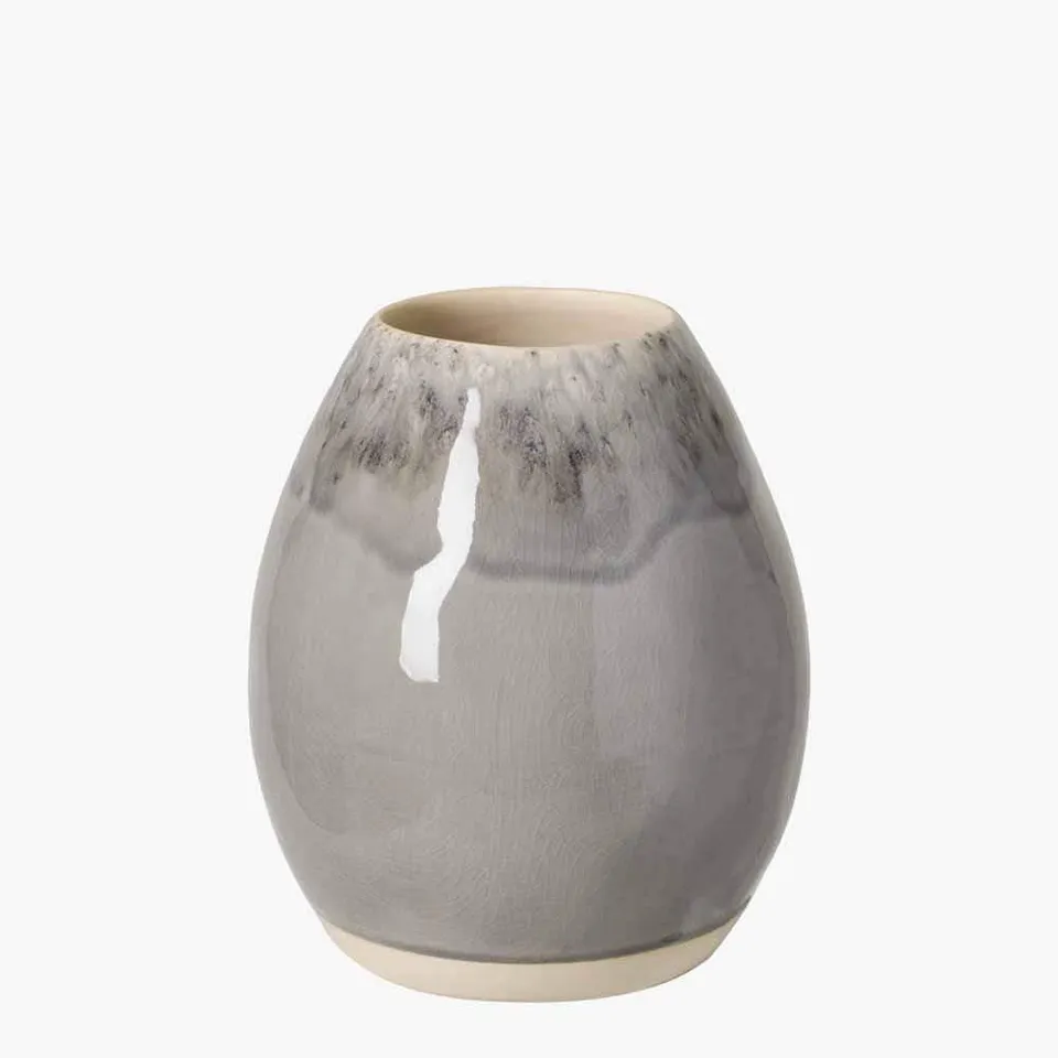 luisa-paix-o-madeira-vase-ovale-gr-s-gris-21-cm image 1