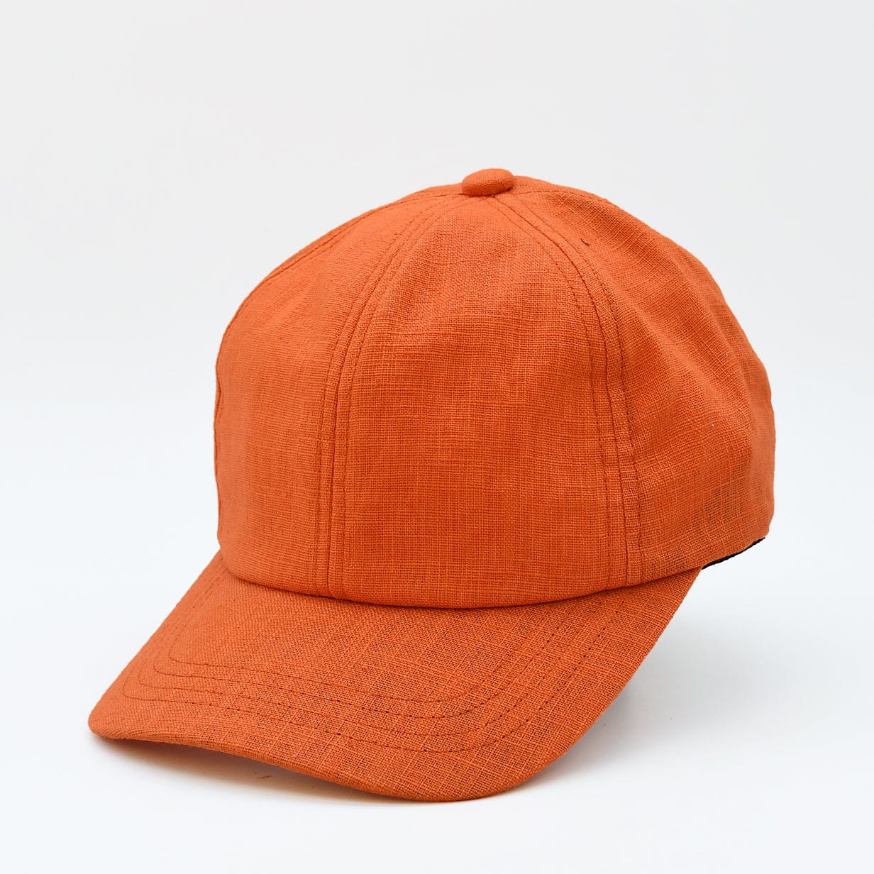 luisa-paix-o-casquette-en-lin-orange-taille-unique-100-lin image 1