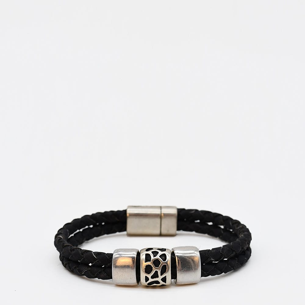 luisa-paix-o-bijoux-du-portugal-bracelet-li-ge-tress-noir-magn-tique image 1