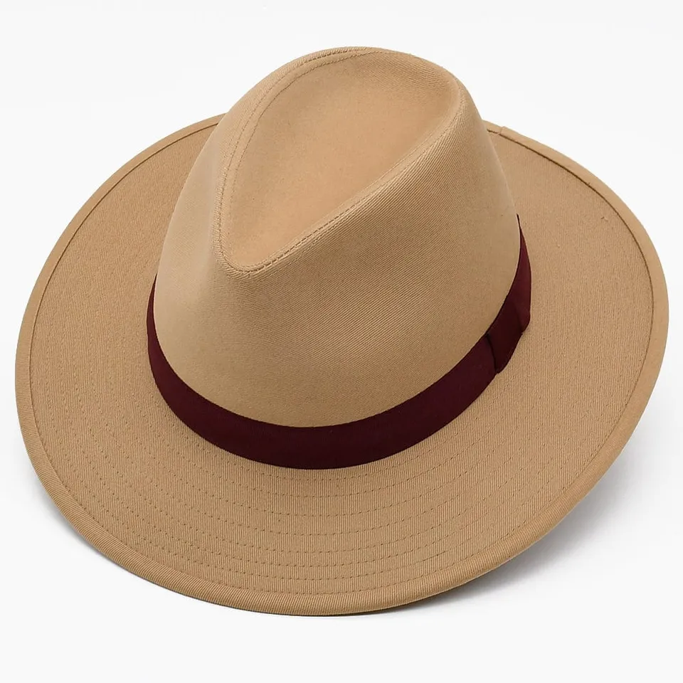 luisa-paix-o-chapeau-coton-camel-li-ge-cuir-t58 image 1
