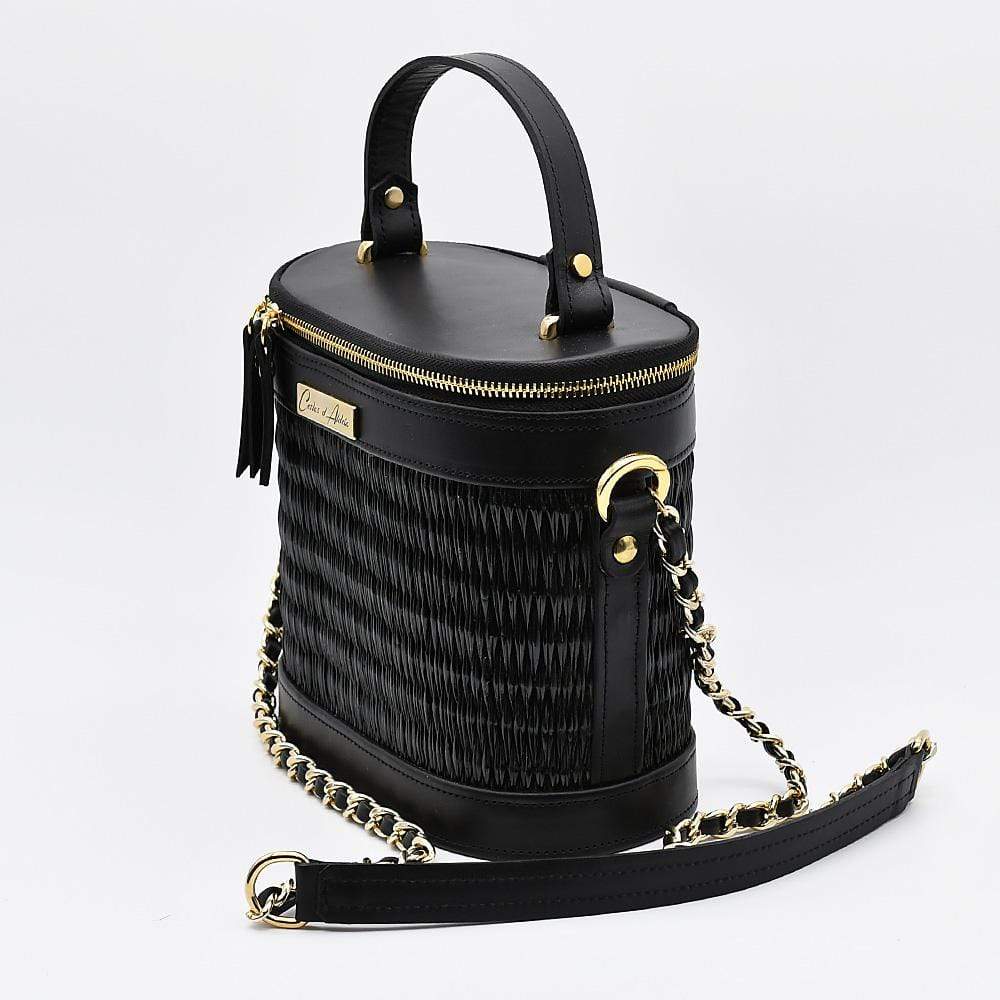 luisa-paix-o-sac-jonc-cuir-noir-22-cm image 2