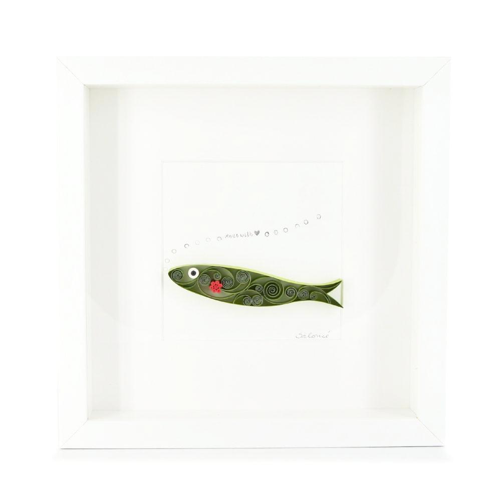 luisa-paix-o-sardinha-tableau-paperolles-sardine-25-cm-fait-main image 1