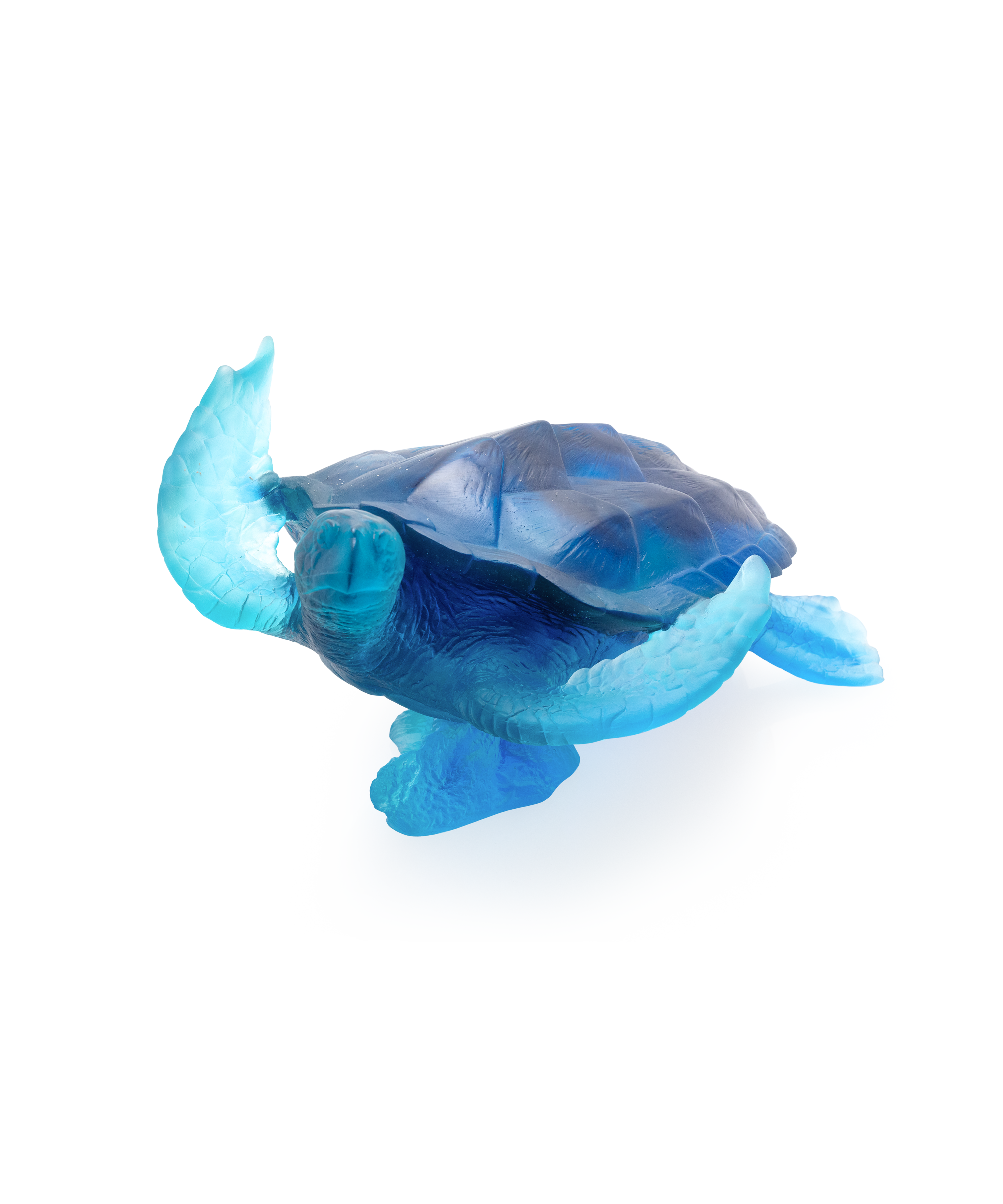 daum-mer-de-corail-tortue-sculpture-bleue-grand-mod-le image 3