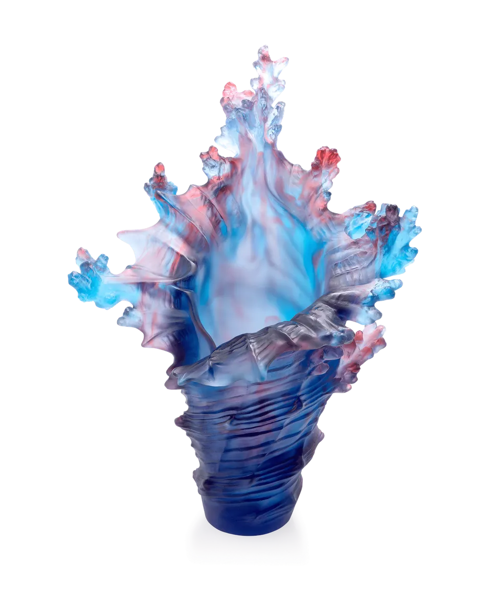daum-univers-v-g-tal-mer-de-corail-vase-grand-mod-le-bleu-rouge image 1