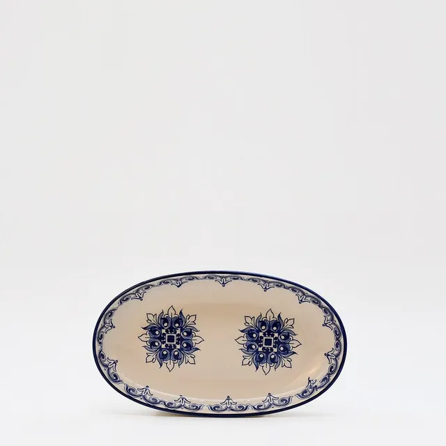 luisa-paix-o-vaisselle-plat-ovale-bras-o-c-ramique-19-cm-bleu image 1