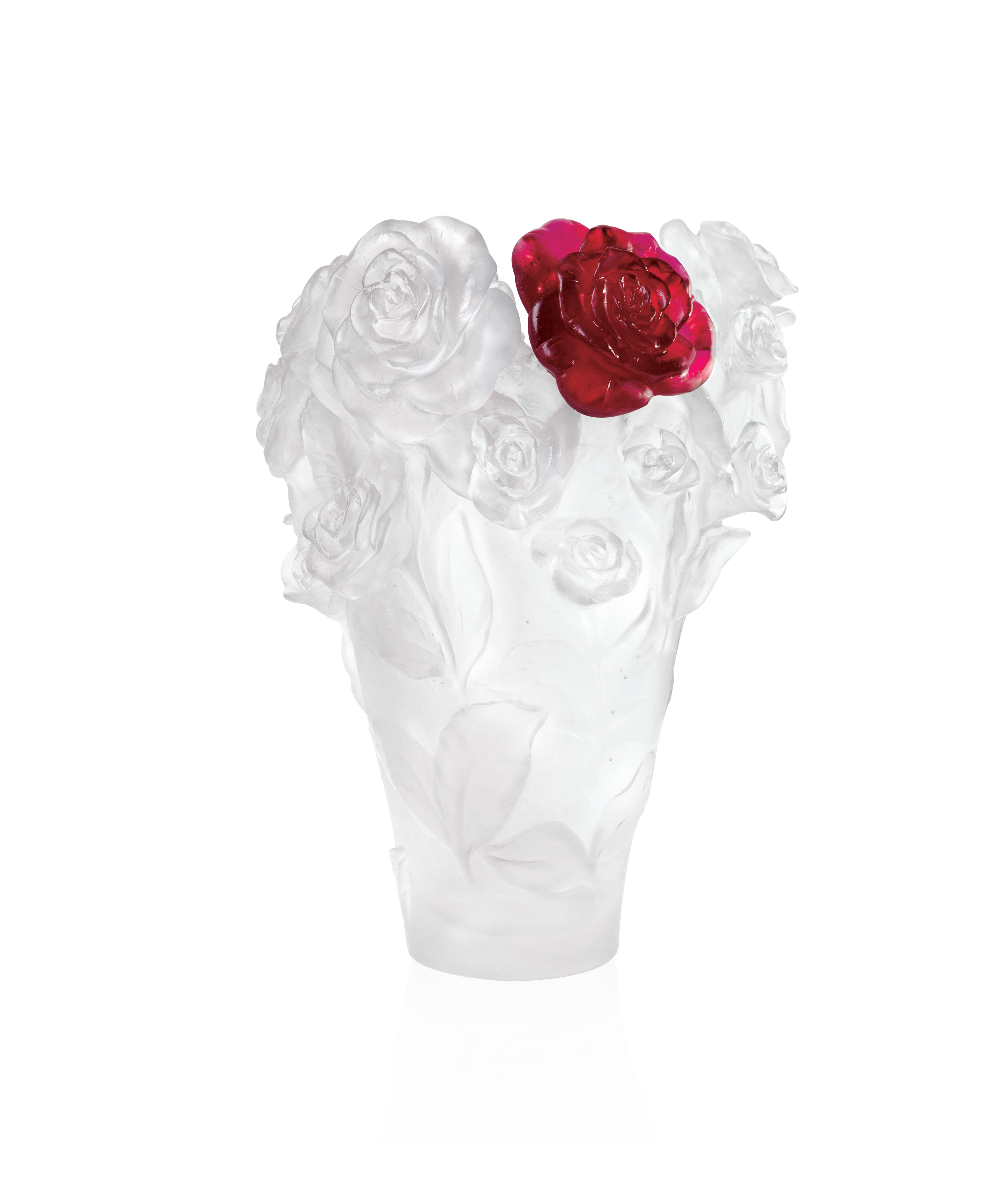 daum-univers-v-g-tal-rose-passion-vase-blanc-fleur-rouge image 1