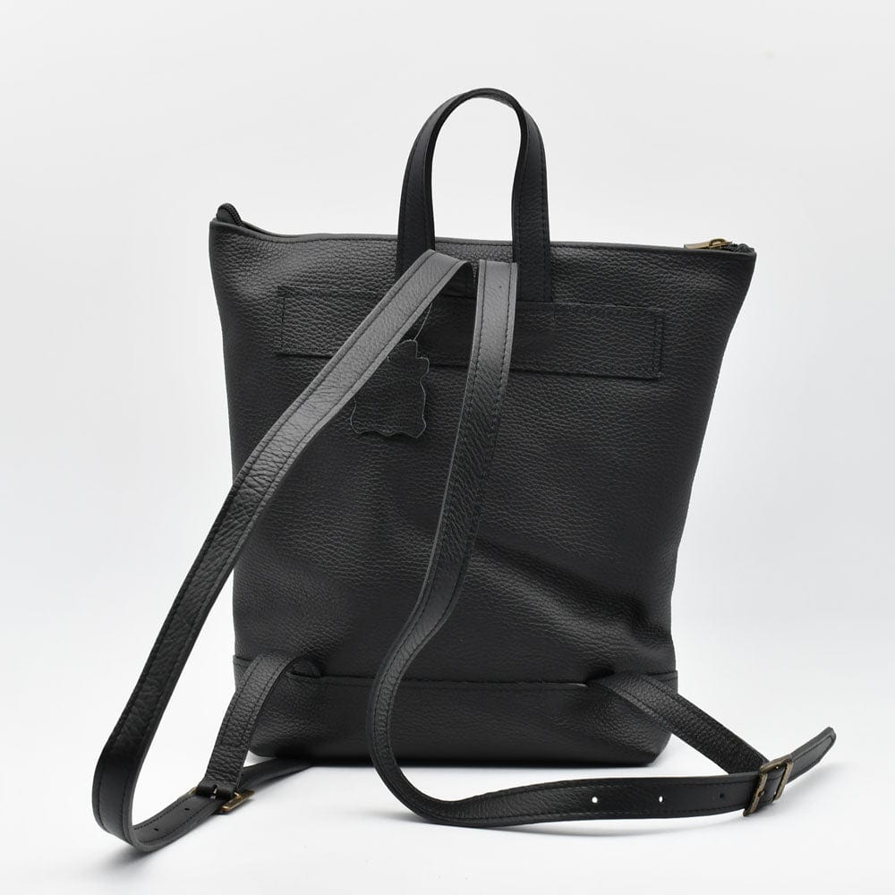 luisa-paix-o-sac-dos-cuir-grain-noir-doubl-coton image 2