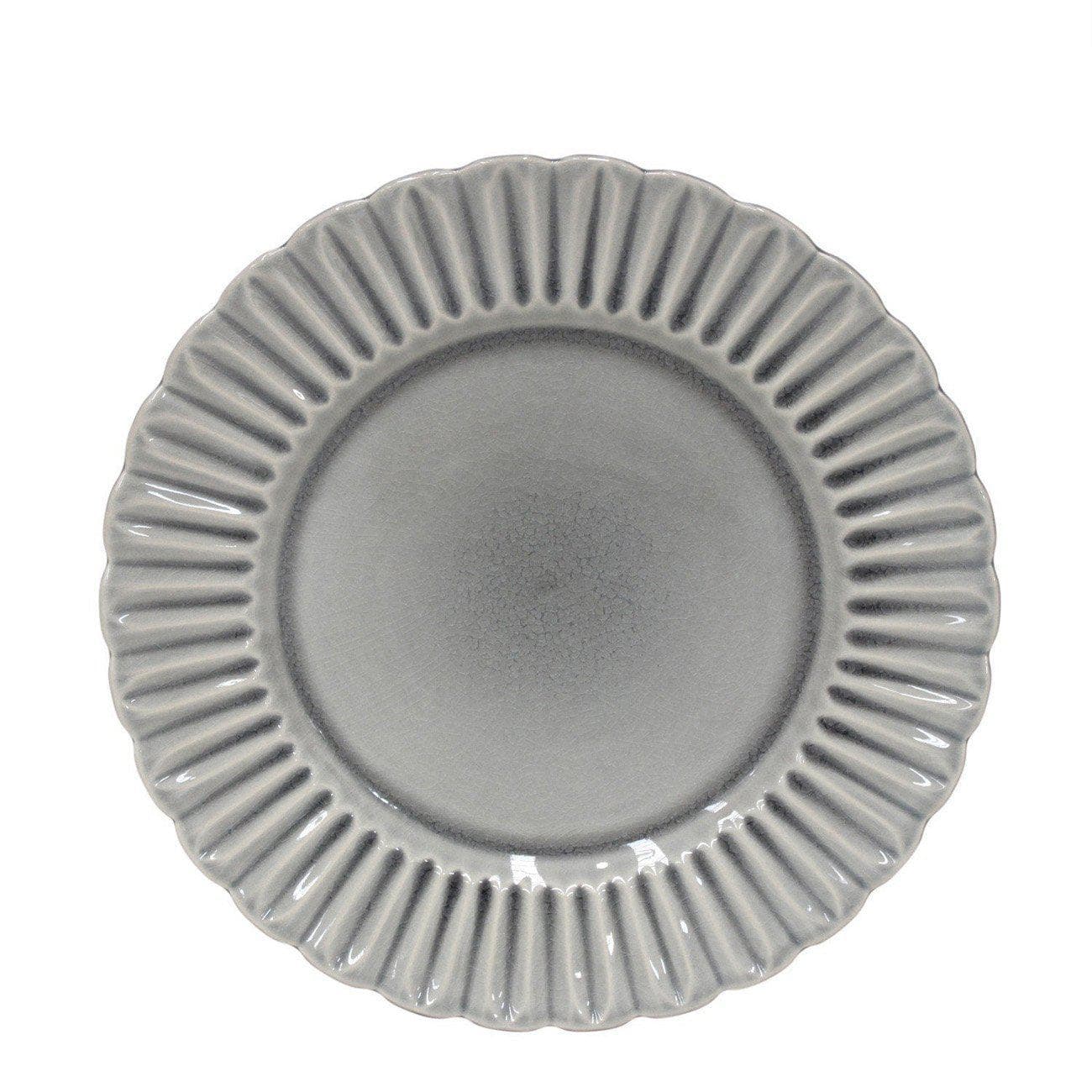 luisa-paix-o-cristal-assiette-en-gr-s-grise-28-cm-vitrifi-e image 1
