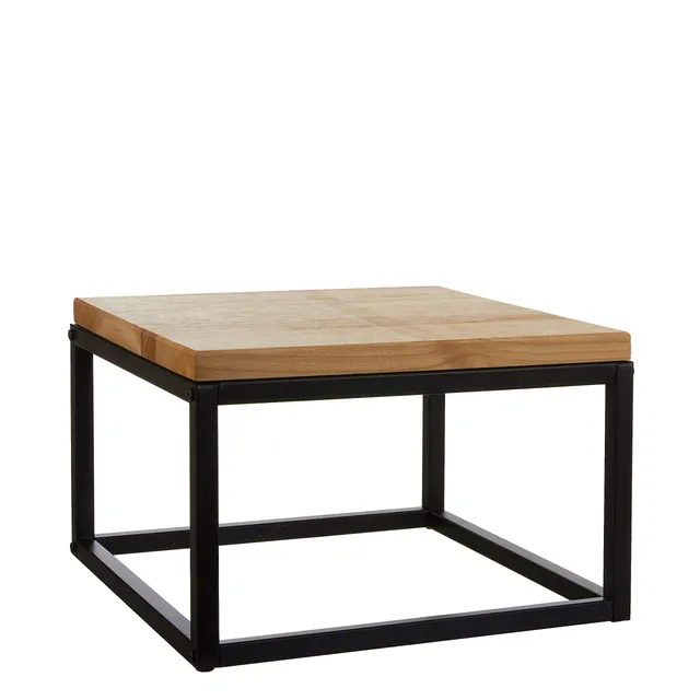 mica-decorations-oskar-table-basse-noire-40x40x26-cm-m-tal-bois image 1