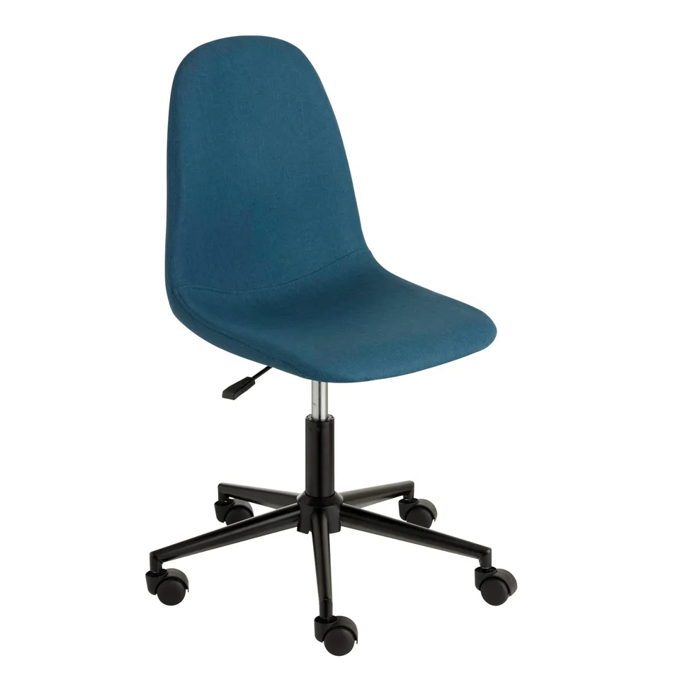 baroni-home-sedie-chaise-bureau-pivotante-bleue-sans-accoudoirs-tissu image 1