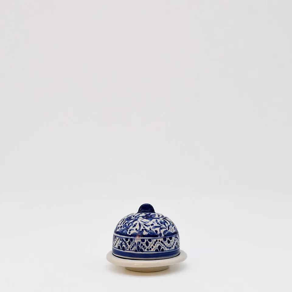 luisa-paix-o-vaisselle-portugaise-petit-beurrier-c-ramique-coimbra-bleu image 1