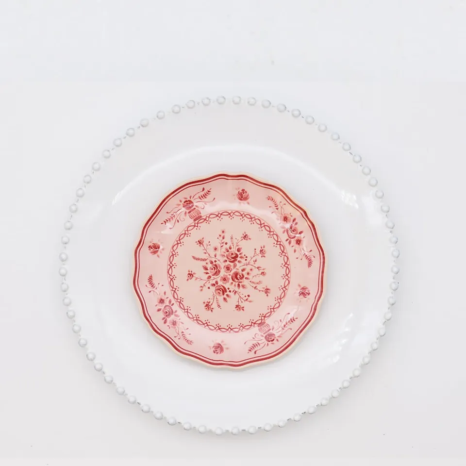luisa-paix-o-pearl-vila-duo-assiettes-blanc-rose-17-cm image 1