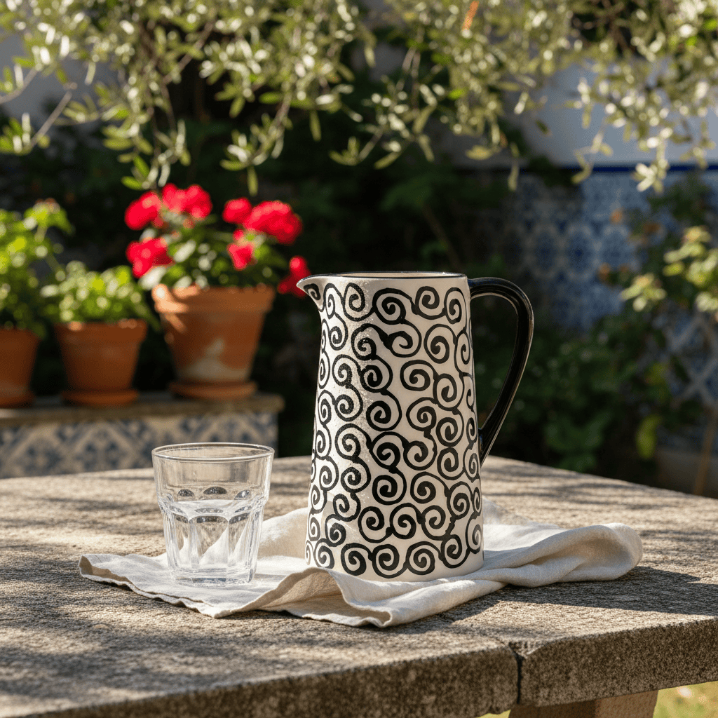 luisa-paix-o-redemoinho-carafe-c-ramique-noire-1-l image 2