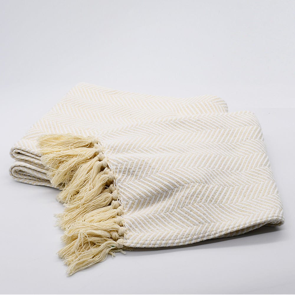 luisa-paix-o-chevrons-plaid-coton-blanc-200x135-cm image 3