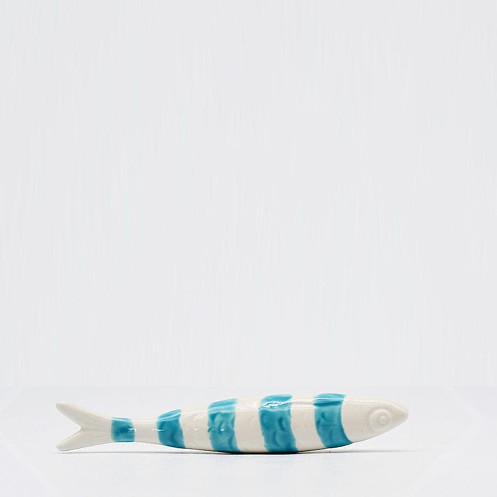 luisa-paix-o-sardine-c-ramique-blanche-turquoise-19cm image 1