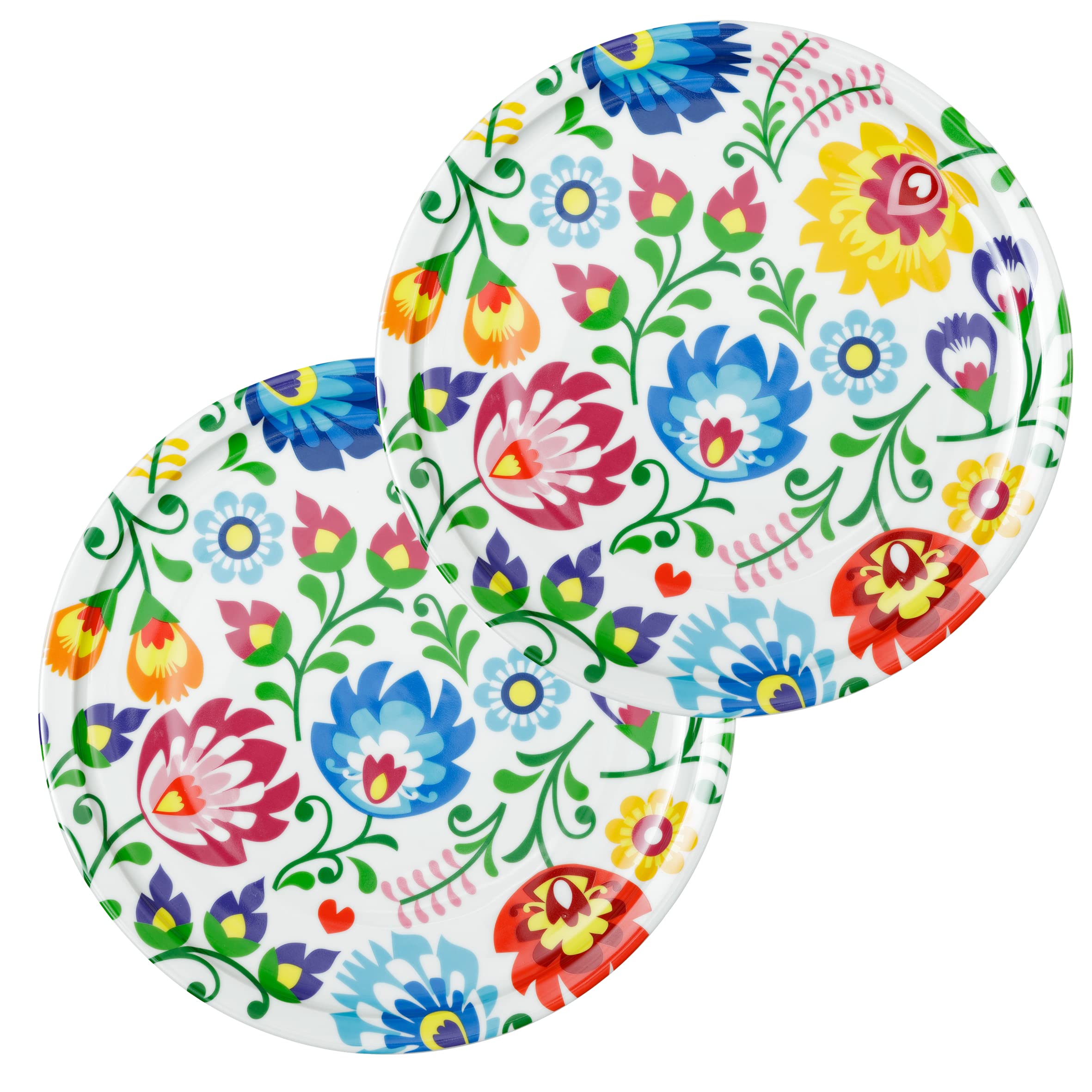 baroni-home-cucina-lot-4-assiettes-pizza-fleurs-porcelaine-31-cm image 2