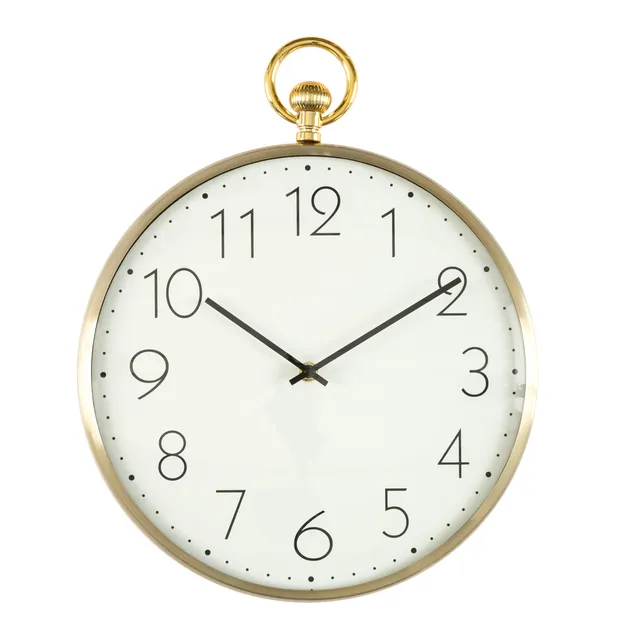 baroni-home-orologi-horloge-murale-pvc-chiffres-or-32x39-cm image 1