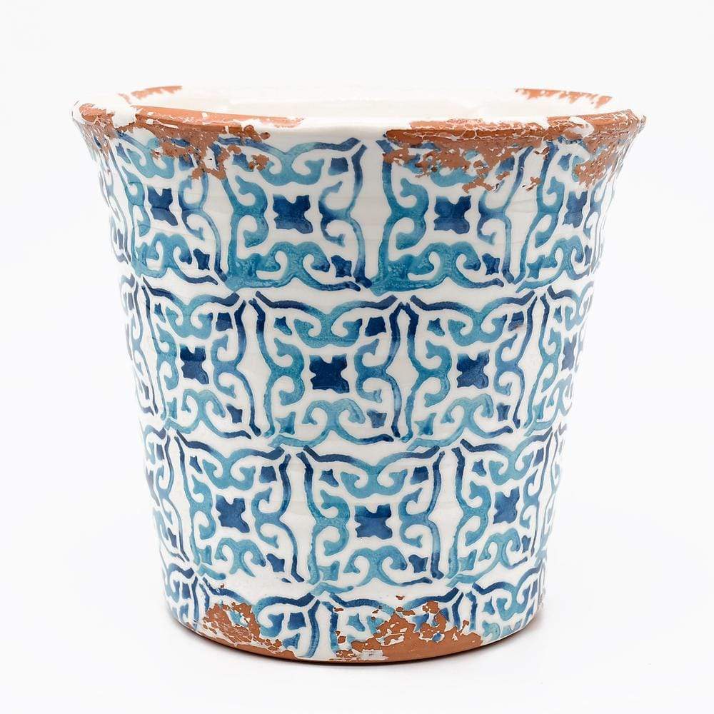 luisa-paix-o-alentejo-cache-pot-terre-cuite-18-cm-turquoise image 1