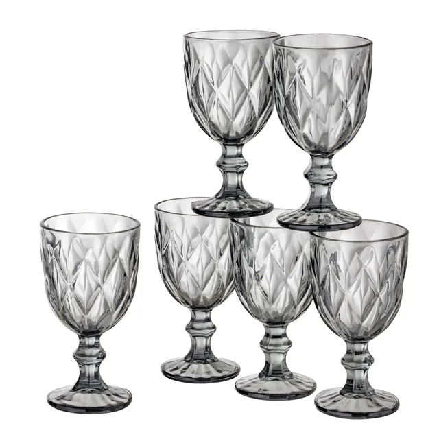 baroni-home-cucina-lot-6-verres-diamant-fum-25-cl image 1