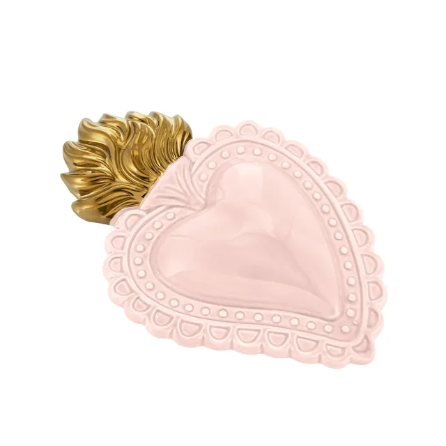 baroni-home-decorazioni-ex-voto-c-ur-c-ramique-rose-poudr image 1
