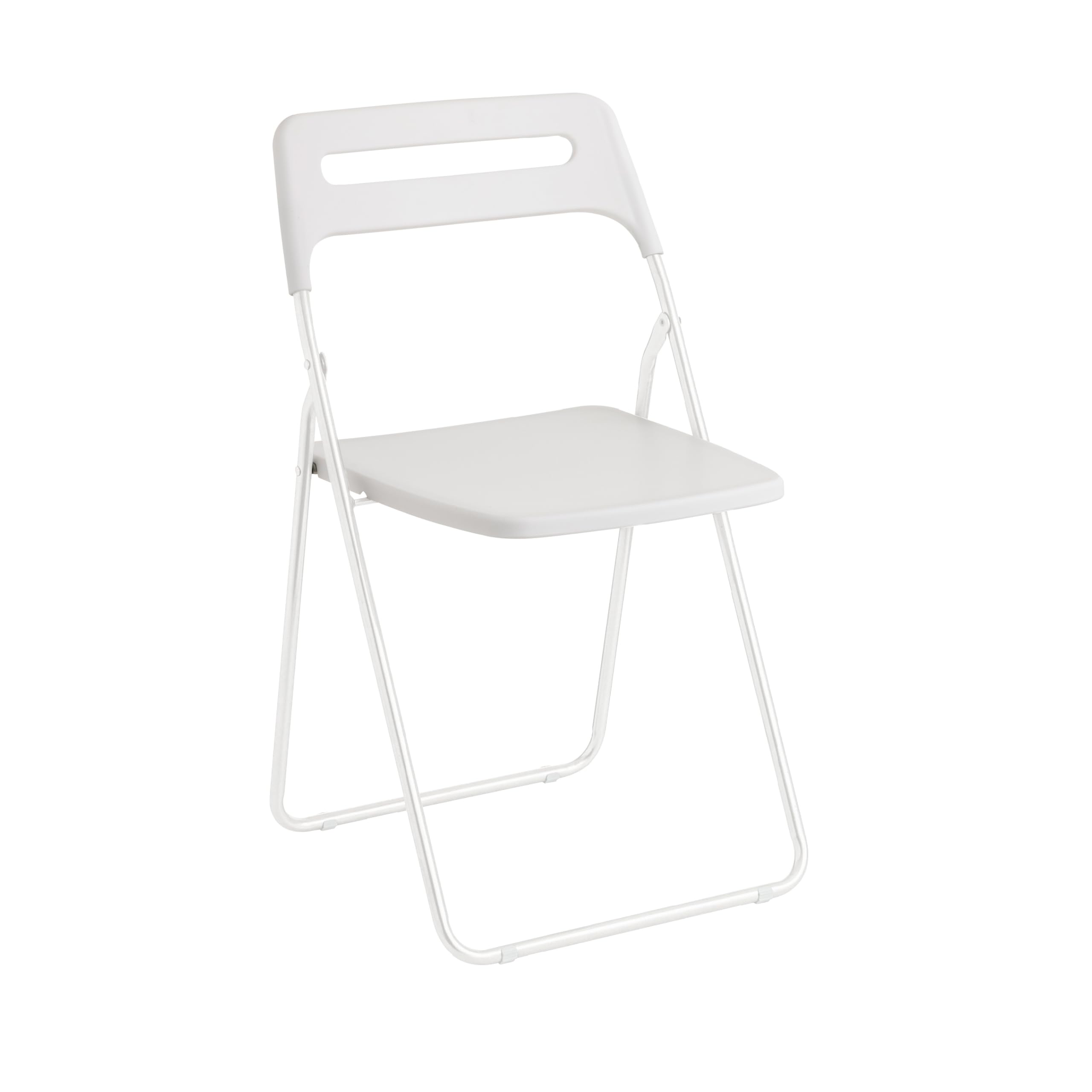 baroni-home-sedie-chaise-pliante-blanc-42x38x78cm-acier image 1