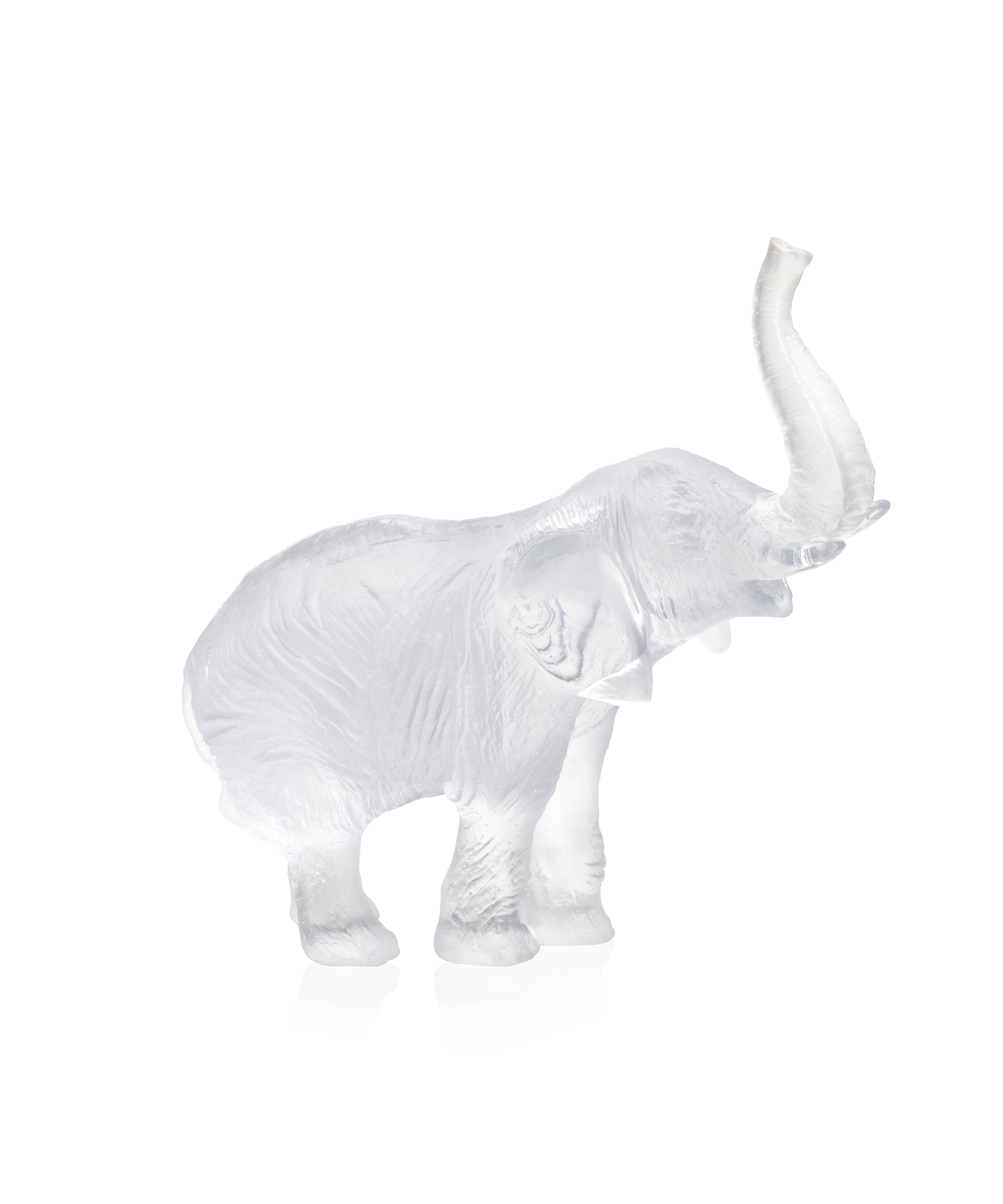 daum-l-phant-moyen-mod-le-blanc-jean-fran-ois-leroy-p-te-de-verre image 1